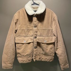 H&M Corduroy Jacket w/ Sherpa Fur (Size: XS)